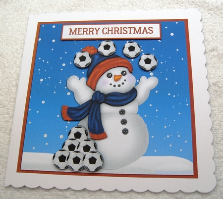 FOOTBALL SNOWMAN QUICK CARD SHEET 2 by Margaret Scott