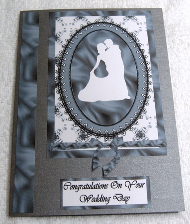 Black and White Wedding Couple Decoupage Design by Margaret Scott