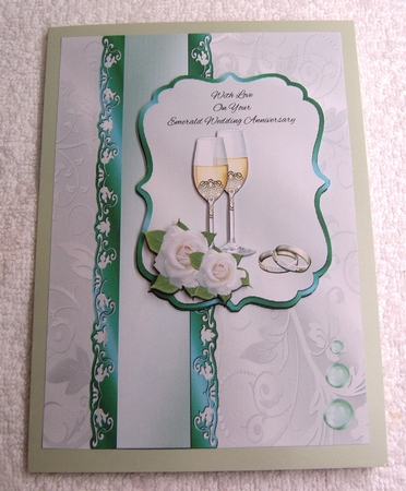 Champagne & Roses Emerald Wedding Anniversary by Margaret Scott