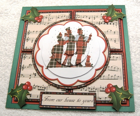 6 Inch Tartan Carol Singers Square by Margaret Scott
