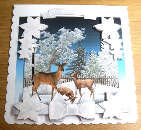 WINTER DEER SCENE 4  by Margaret Scott
