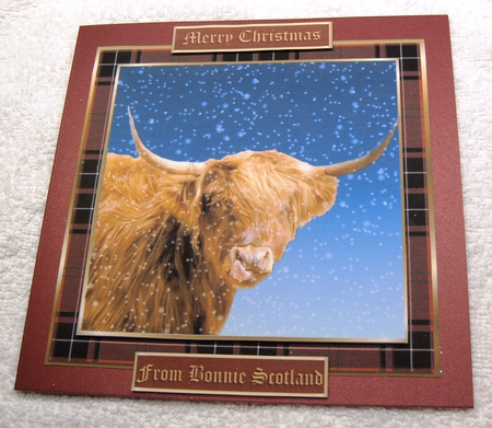 CHRISTMAS HIGHLAND COW design 3 mini kit by Margaret Scott