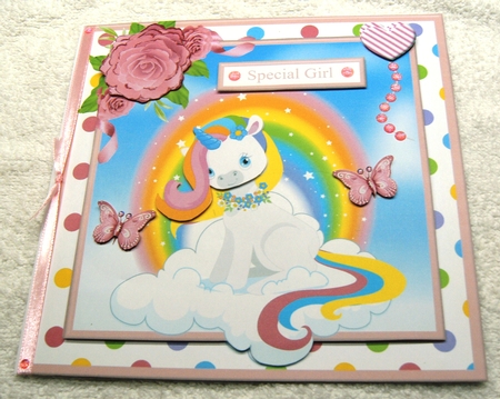 Magical Rainbow Unicorn Card Mini Kit & Decoupage by Margaret Scott