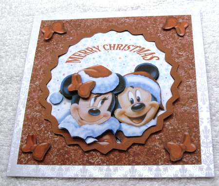 MINI MICKEY CHRISTMAS WINDOW - MERRY CHRISTMAS by Margaret Scott