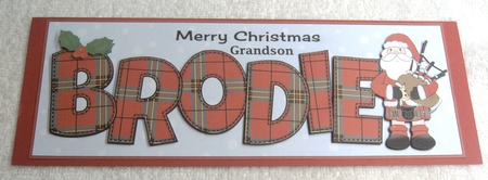 Scottish Santa BRODIE large dl  by Margaret Scott