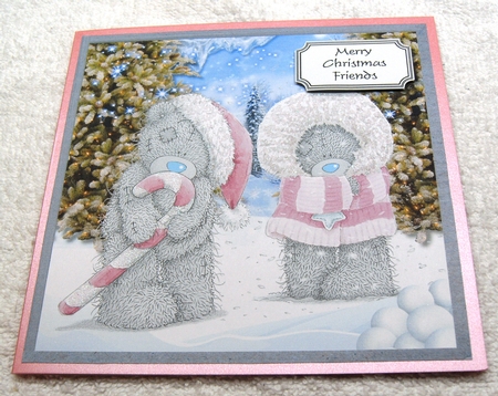 Christmas Tatty teddy couple by Margaret Scott