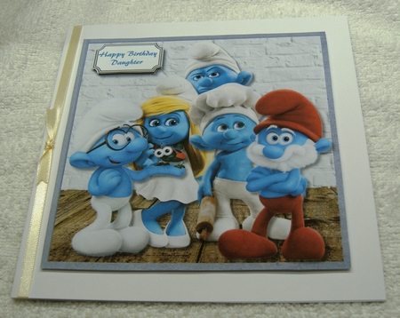 Smurfs birthday by Margaret Scott