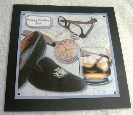 Grandad, Dad or Fathers day card topper by Margaret Scott