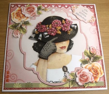 Vintage Hat Lady & Roses Mini Kit  by Margaret Scott