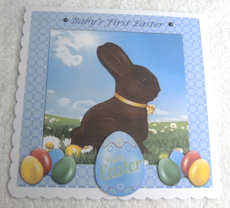 CHOCOLATE BUNNY - EASTER QUICK CARD by Margaret Scott