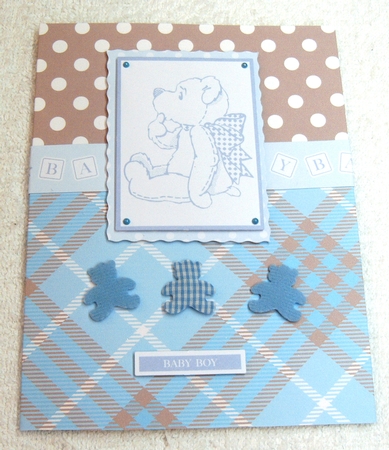 Blue Teddy Bear Digital papers by Margaret Scott