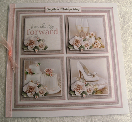WEDDING DAY ELEGANCE SQUARES 7.5 Quick Layer Card & Insert Mini Kit by Margaret Scott