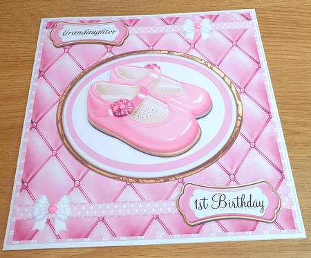 PINK 1ST BIRTHDAY SHOES by Margaret Scott
