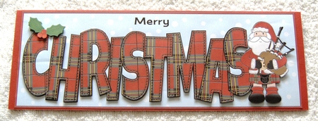 Scottish Santa CHRISTMAS large dl by Margaret Scott