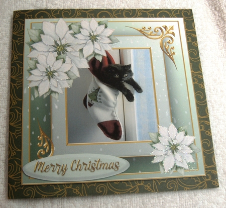 Christmas cat quick card  by Margaret Scott
