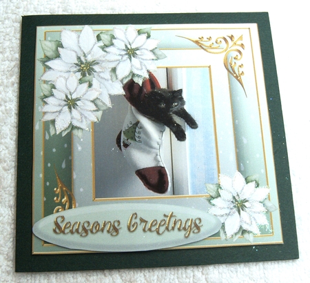 Christmas cat quick card  by Margaret Scott