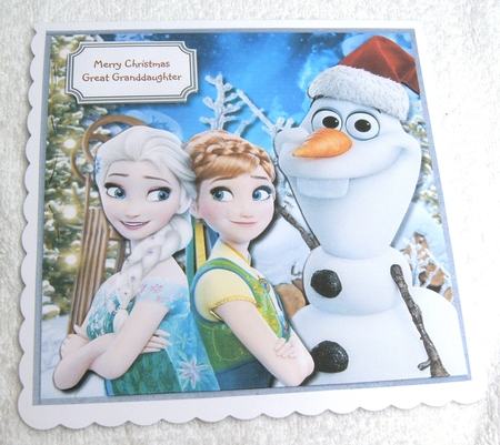 Olaf, Elsa and Anna Christmas by Margaret Scott