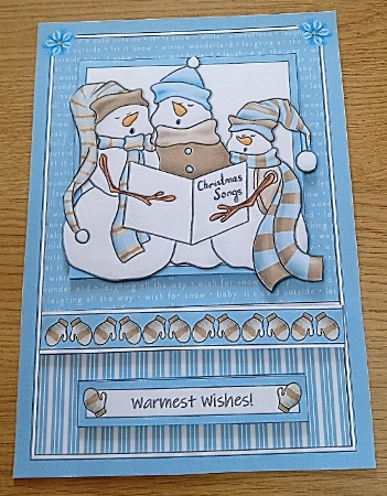 Warmest Wishes Snowmen Trio (Blue) by Margaret Scott