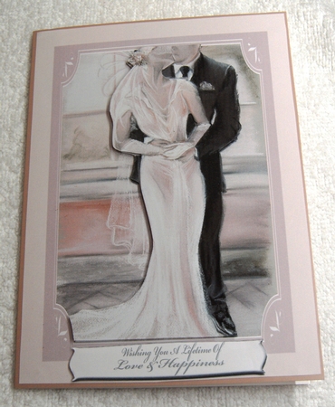 Vintage Wedding Couple Card by Margaret Scott