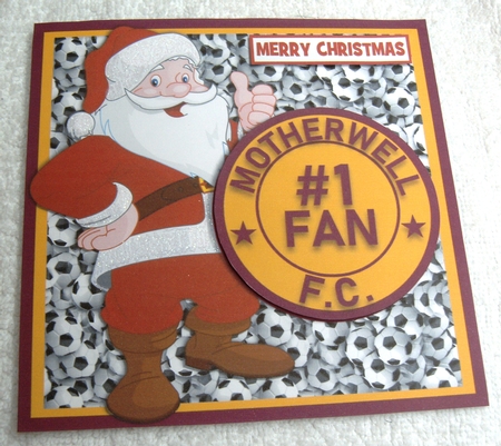MOTHERWELL FC - SANTA FOOTBALL TOPPER by Margaret Scott
