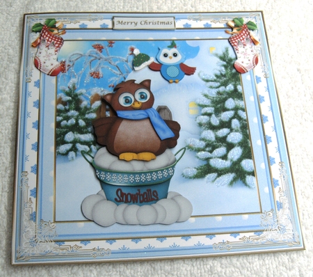 Jingle Bells Christmas Decoupage Topper 4 by Margaret Scott