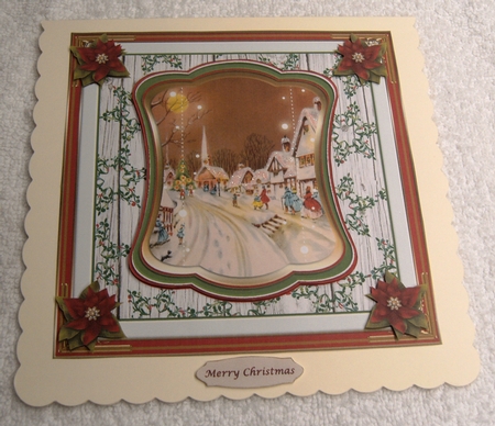 Christmas Scene Vintage Topper 1 by Margaret Scott