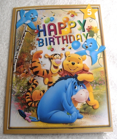 pooh bear with friends in the meadows A5 by Margaret Scott