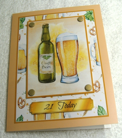 Beer Birthday Decoupage Mini Kit by Margaret Scott