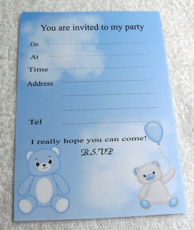 Little Bear Party Invitations by Margaret Scott
