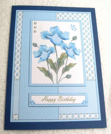 Lovely Poppies Birthday Topper  by Margaret Scott