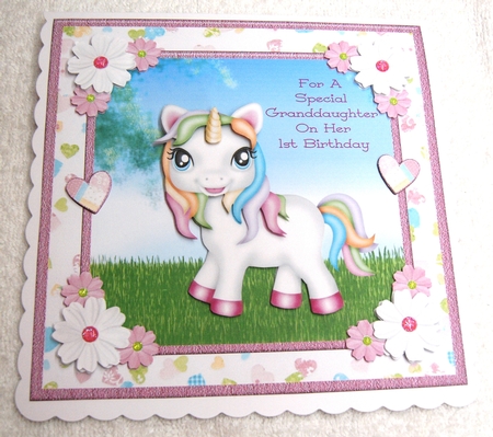 Unicorn 8x8 Card Mini Kit & Decoupage by Margaret Scott