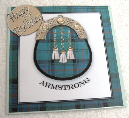 Armstrong Tartan Sporran Card Kit by Margaret Scott