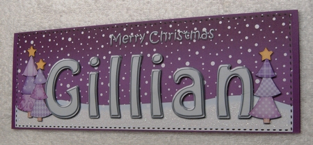 Large DL Merry Christmas GILLIAN 3D decoupage by Margaret Scott