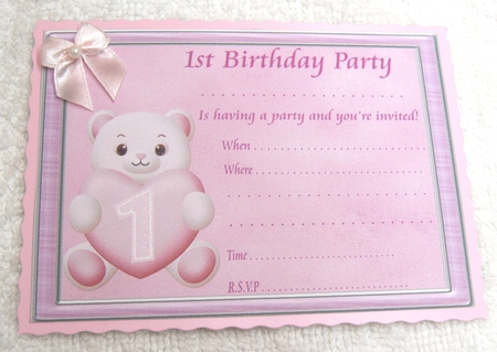 1st Birthday Party Invitation Card by Margaret Scott