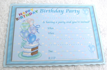 Little Boy Party Invitations Card by Margaret Scott