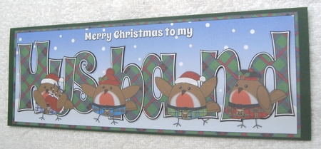 Scottish Christmas Robins HUSBAND large dl 2 by Margaret Scott
