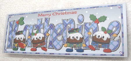 Crazy Scottish Christmas Puddings KATHERINE large dl by Margaret Scott