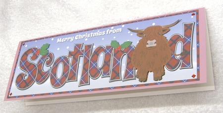 Christmas Highland Cow SCOTLAND large dl 2 by Margaret Scott