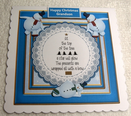 happy Christmas snowmen by Margaret Scott