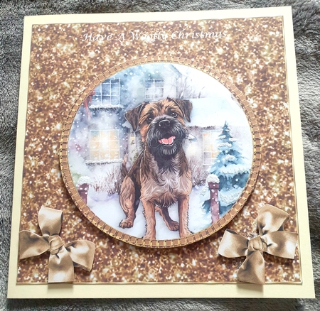 Christmas Glitters Backgrounds-Merry & Bright 8x8 by Margaret Scott