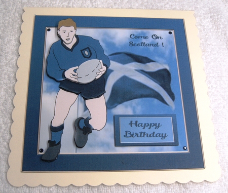 Scotland rugby birthday 2 by Margaret Scott