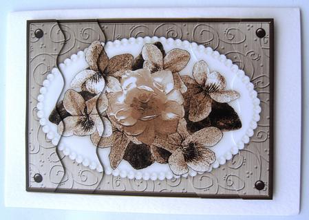 Flowers & Pearls Wavey Edged Side Stacker by Margaret Scott