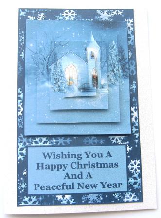 Christmas Winter Scene Pyramid Topper by Margaret Scott