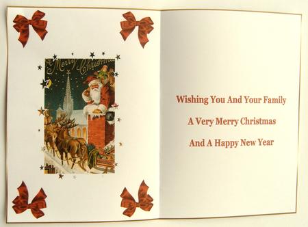 Father Christmas Decoupage Insert 1 by Margaret Scott