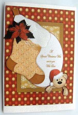 Stocking Poinsettia by Margaret Scott