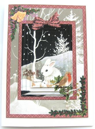 Rabbit in the Snow Step by Step Decoupage by Margaret Scott