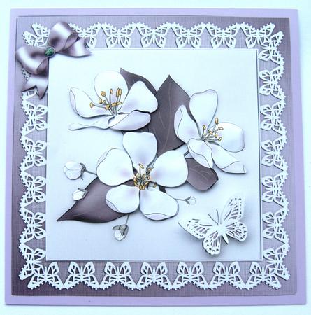 8 x 8 Apple Blossom Kit with 3D Decoupage by Margaret Scott