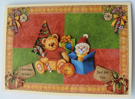 Teddy and Gifts for Christmas by Margaret Scott