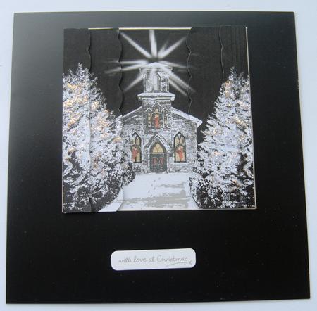 Silent Night Side Stacker Card by Margaret Scott