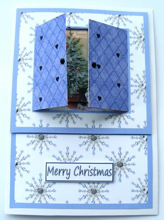 Open the Door! Lilac Christmas Door Card by Margaret Scott